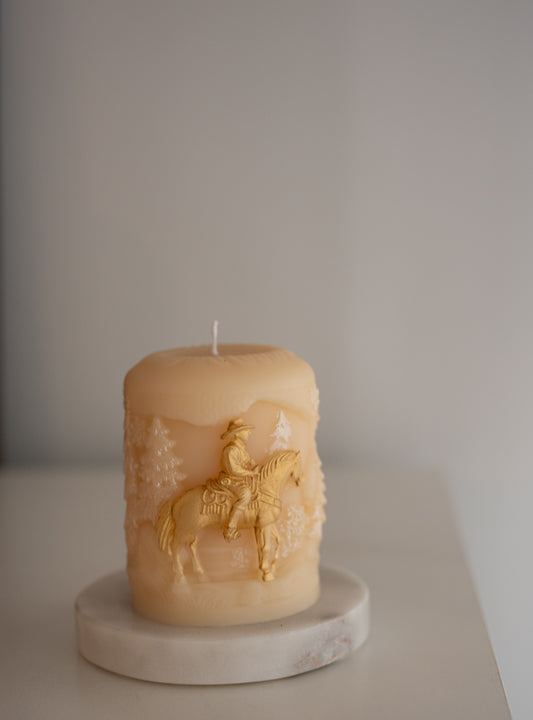 Cowboy Christmas Candle: Natural Soy Wax