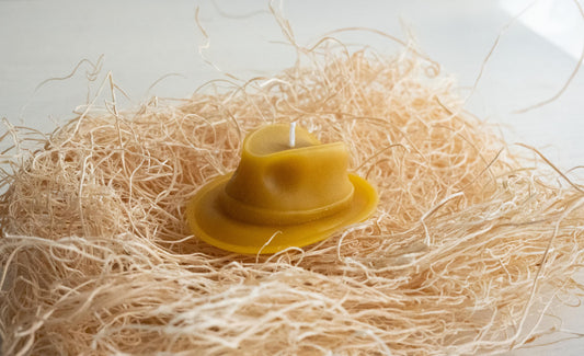 Cowboy Hat Candle, 100% Pure Beeswax