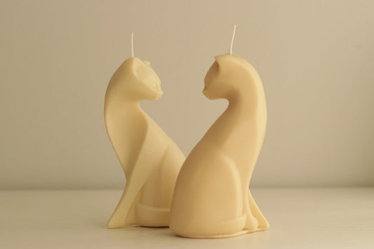 Cat Candle, Pillar Candle: Natural Soy Wax